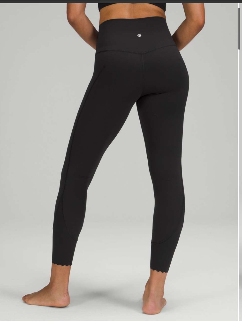 Lululemon Align High Rise Scalloped Hem Leggings Size 4 Black